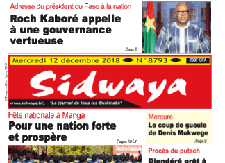 Une Sidwaya du 12 – 12 – 2018