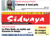 Une du 24 déc. 2018