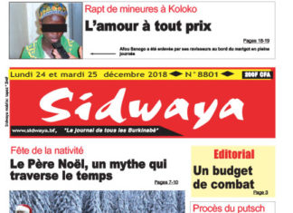 Une du 24 déc. 2018