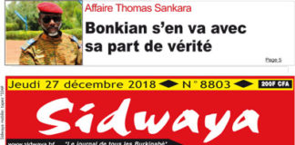 Sidwaya du 27 dec. 2018