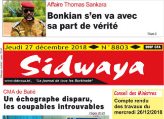 Sidwaya du 27 dec. 2018