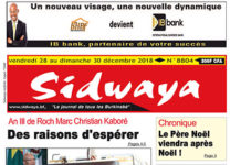 Une du 28 décembre 2018