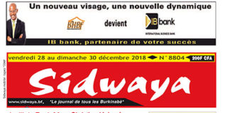 Une du 28 décembre 2018