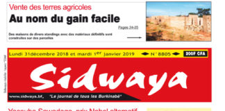 Une du 31 déc. 2018