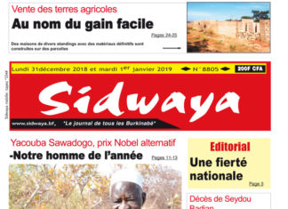 Une du 31 déc. 2018