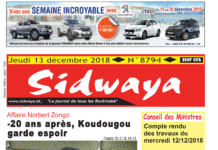 Sidwaya du 13 12 2018