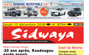 Sidwaya du 13 12 2018