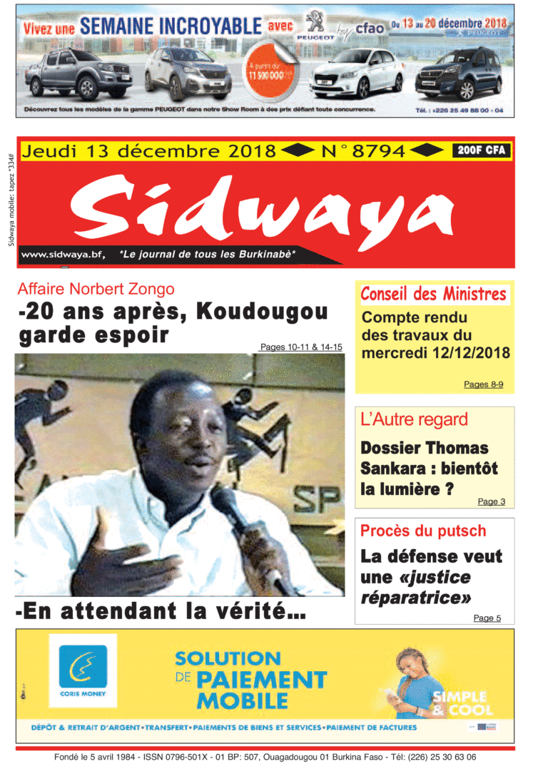 Sidwaya du 13 12 2018