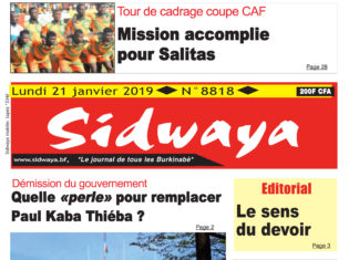 Sidwaya du 21 01 2019