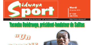 Une Sidwaya Sport du 29 janvier 2019