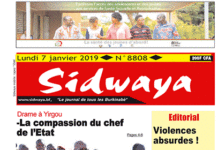 Une du 07 janvier 2019