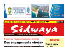 Une Sidwaya du 18 02 2019