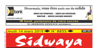 Une sidwaya du 14 03 2019