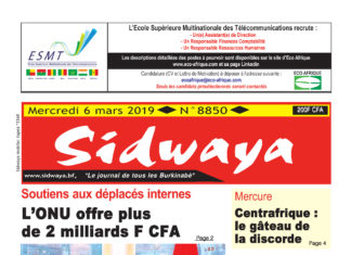 Une Sidwaya du 06 03 2019