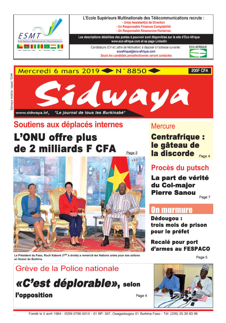 Une Sidwaya du 06 03 2019