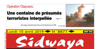 Une du 15 avril 2019