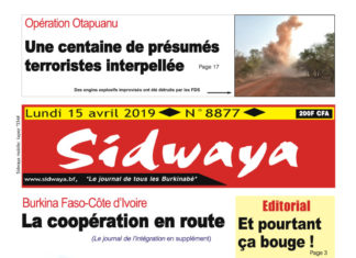 Une du 15 avril 2019