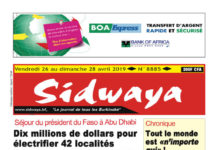 Sidwaya du 26 avril 2019