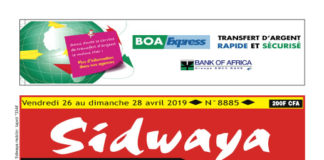 Sidwaya du 26 avril 2019