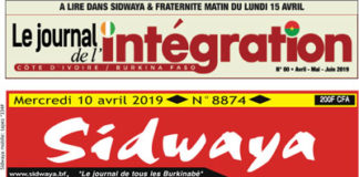 Une Sidwaya du 10 04 2019