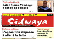 Une du 02 avril 2019