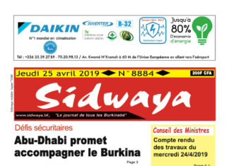 Une du 25 avril 2019