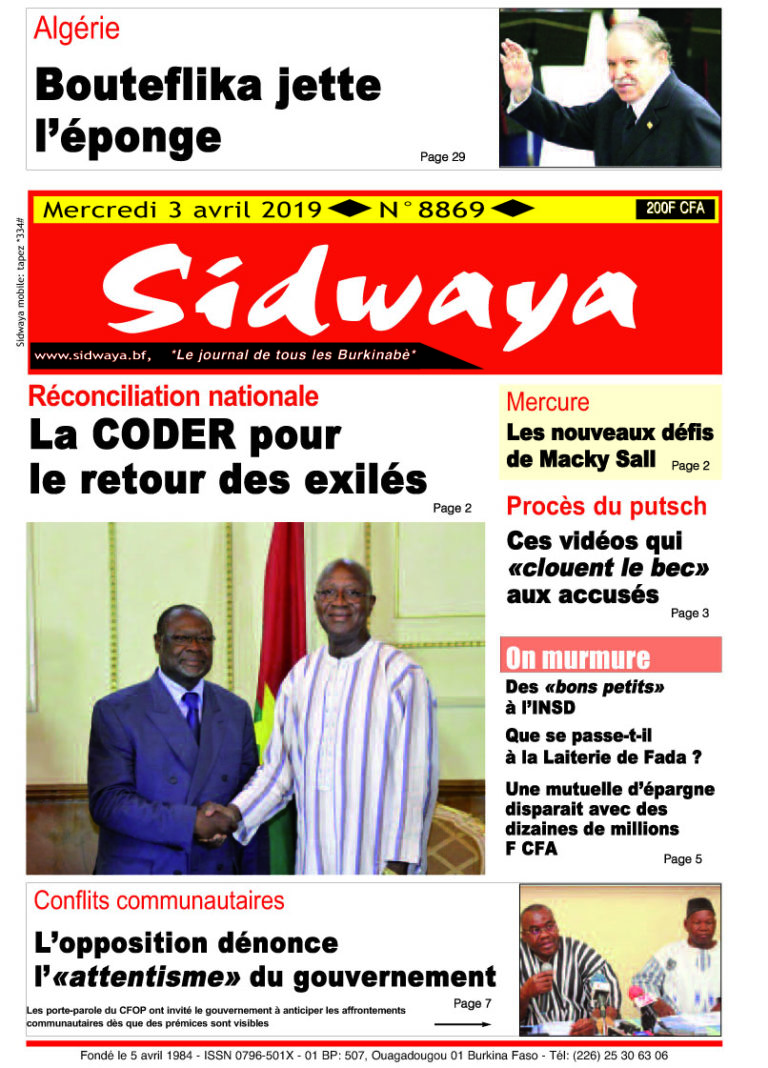Une du 3 mars 2019