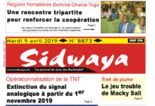 Une du 09 avril 2019