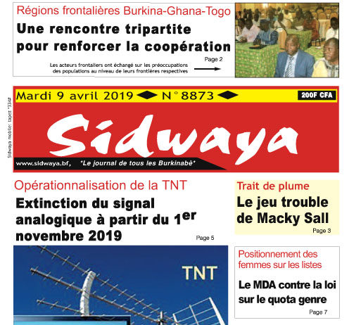 Une du 09 avril 2019