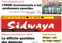Une Sidwaya du 16 04 2019