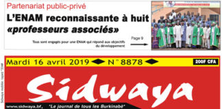 Une Sidwaya du 16 04 2019