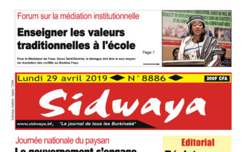 Une Sidwaya du 29 04 2019