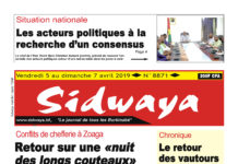 Une Sidwaya du 05 04 2019