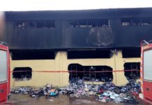 Ouagadougou : Fire of store of the bookstore DIACFA