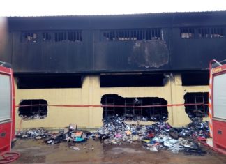 Ouagadougou : Fire of store of the bookstore DIACFA