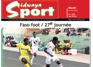 Une Sidwaya Sport du 30 avril 2019
