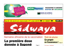 Une Sidwaya du 30 avril 2019