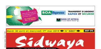 Une Sidwaya du 30 avril 2019