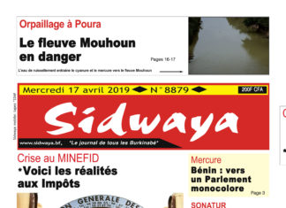 Une sidwaya du 17 04 2019