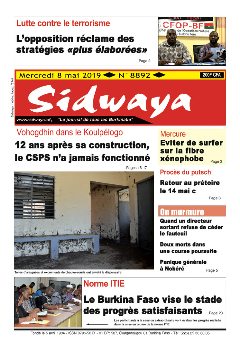 Une du 8 mai 2019