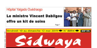 Une Sidwaya du 10 mai 2019