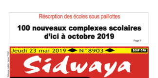 Une Sidwaya du 23 mai 2019