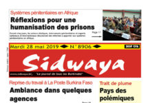Une Sidwaya du 28 05 2019