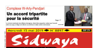 Une Sidwaya du 15 mai 2019