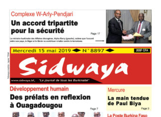 Une Sidwaya du 15 mai 2019