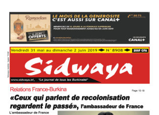 Une Sidwaya du 31 05 2019