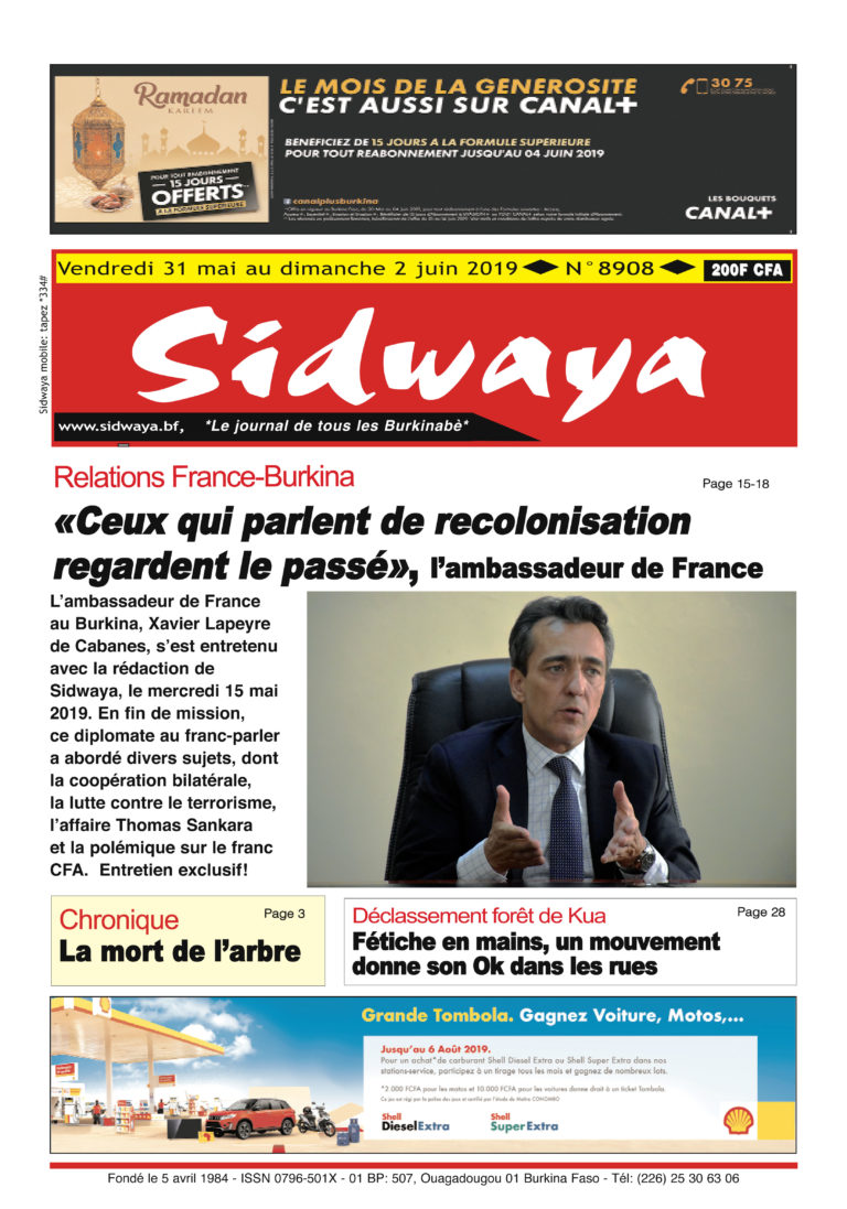 Une Sidwaya du 31 05 2019