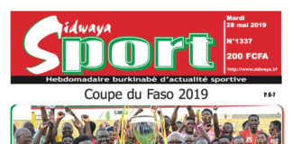 Une Sidwaya Sport du 28 05 2019