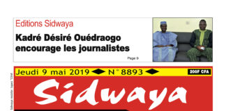 Une sidwaya du 09 05 2019