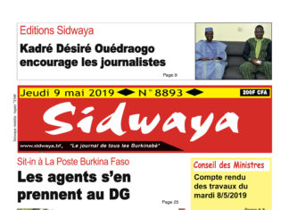 Une sidwaya du 09 05 2019